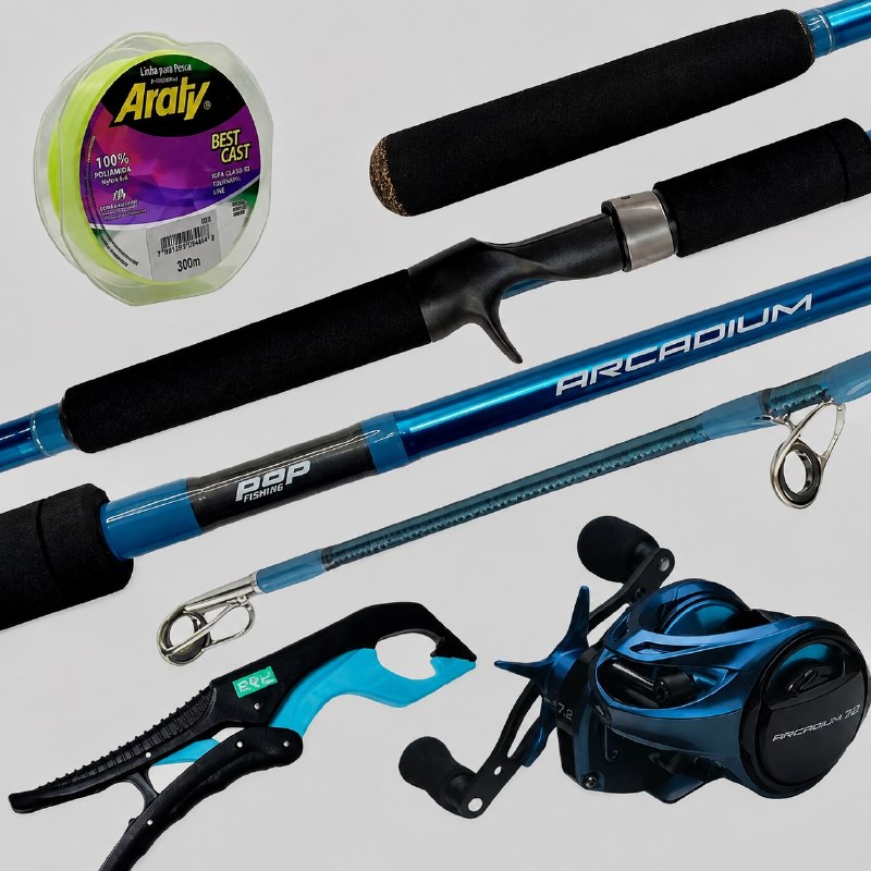 Kit Vara Arcadium + Carretilha Arcadium 15kg + Linha
